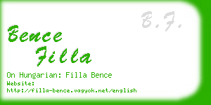 bence filla business card